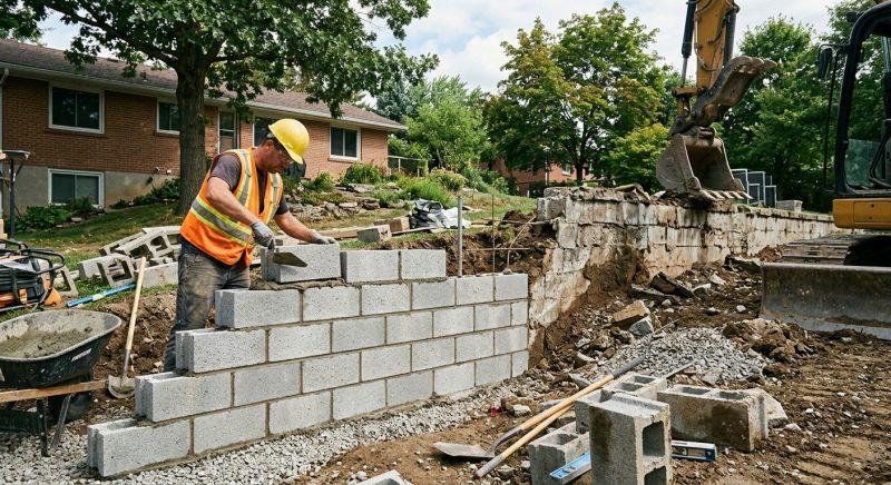 Block Wall Installation in Groton, MA