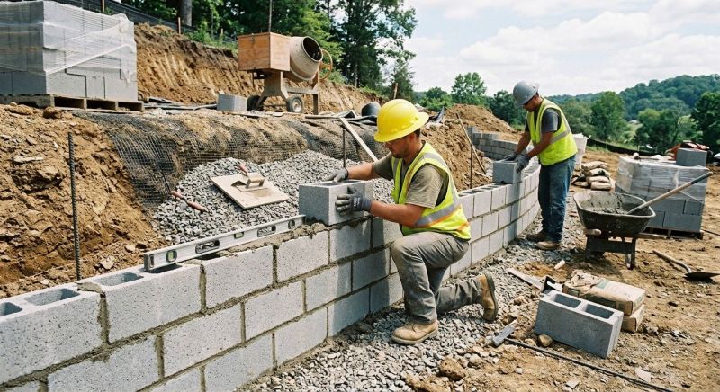Block Wall Installation in Leominster, MA