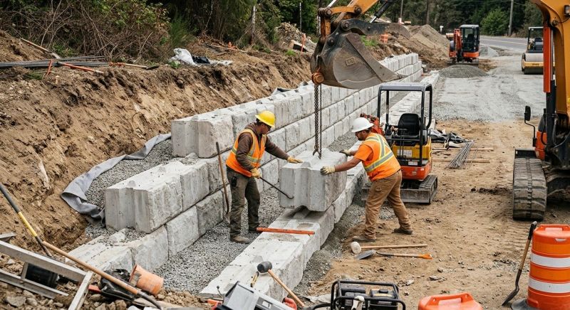 Block Wall Installation in Sandown, NH