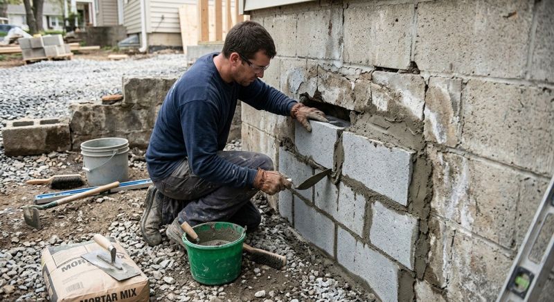 Block Wall Repair in Concord, MA
