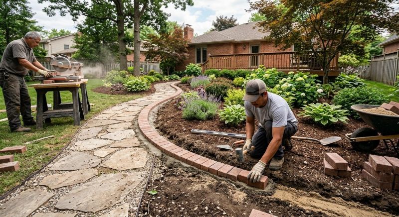 Brick Border Installation in Nashua, NH