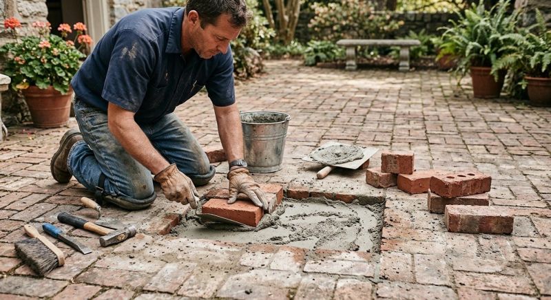 Brick Flatwork Repair in Boxford, MA