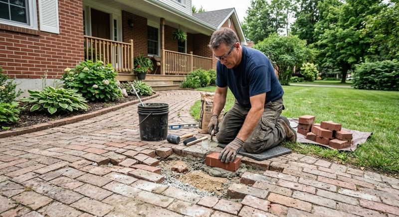 Brick Flatwork Repair in Groveland, MA