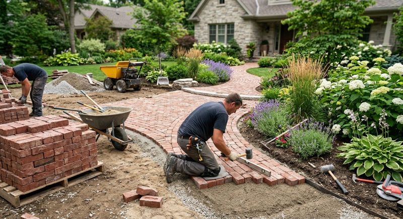 Brick Hardscape Installation in Acton, MA