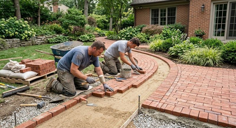 Brick Hardscape Installation in Hollis, NH
