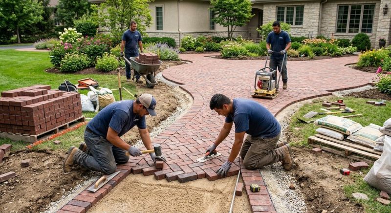 Brick Hardscape Installation in North Billerica, MA