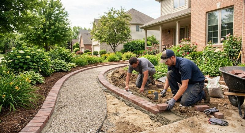 Brick Hardscaping Installation in Andover, MA