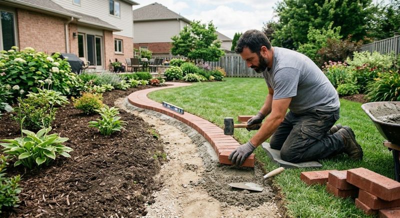 Brick Hardscaping Installation in Bedford, NH