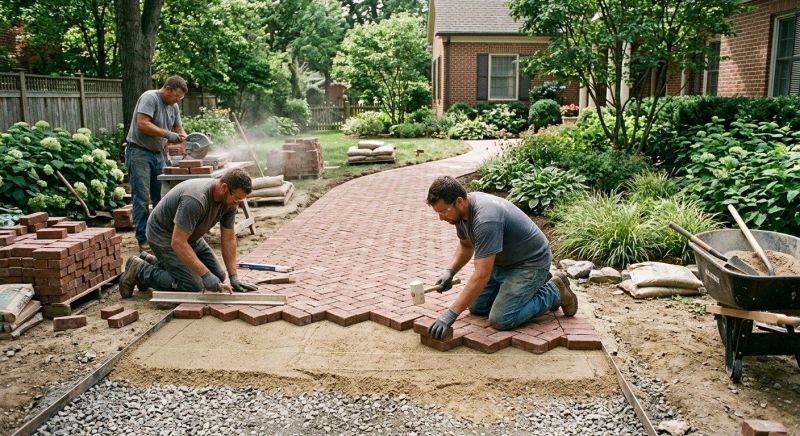 Brick Hardscaping Installation in Concord, MA
