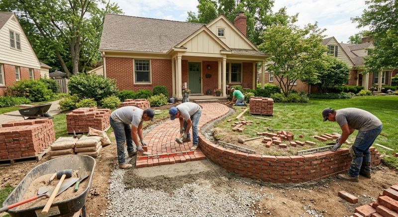 Brick Hardscaping Installation in Littleton, MA