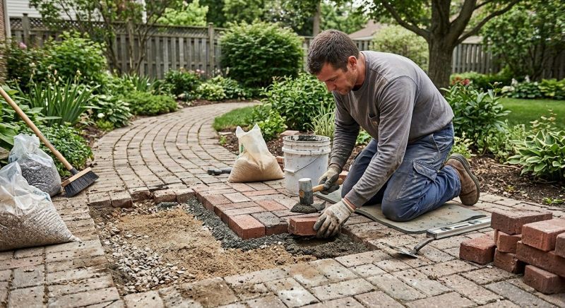 Brick Pathway Repair in Nashua, NH