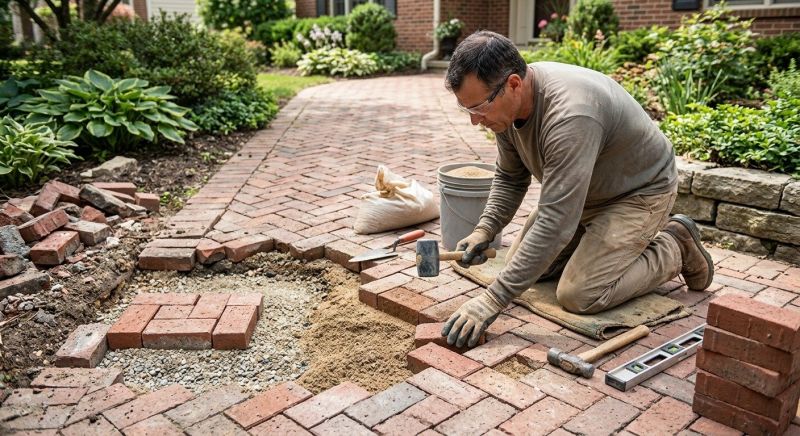 Brick Pathway Repair in Nashua, NH