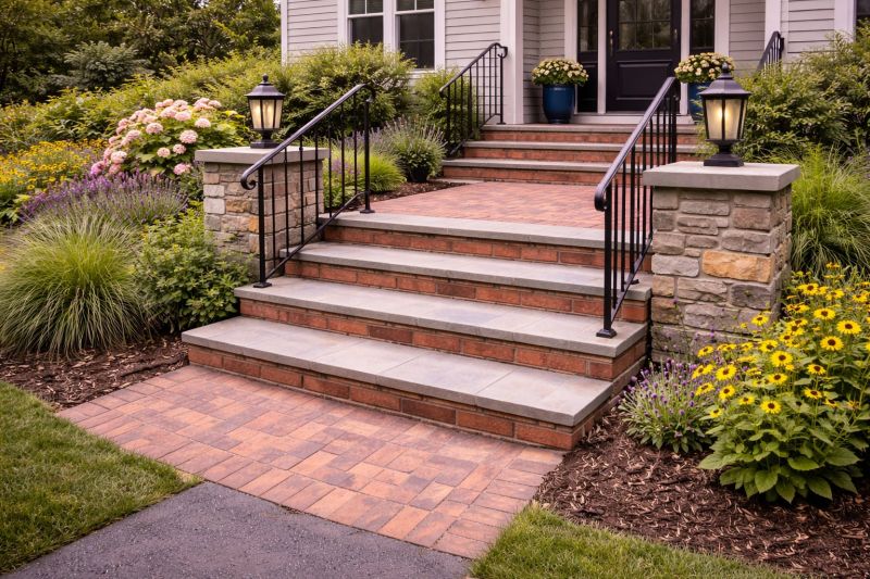 Brick Stairs Installation in Nashua, NH
