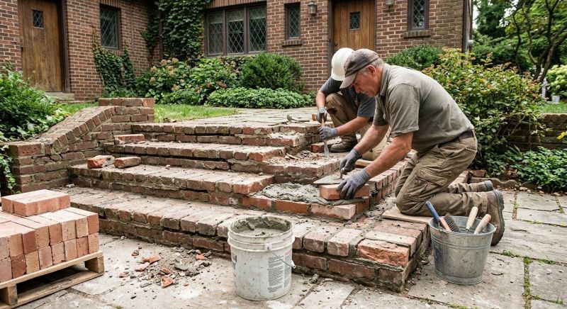 Brick Stairs Repair in Manchester, NH