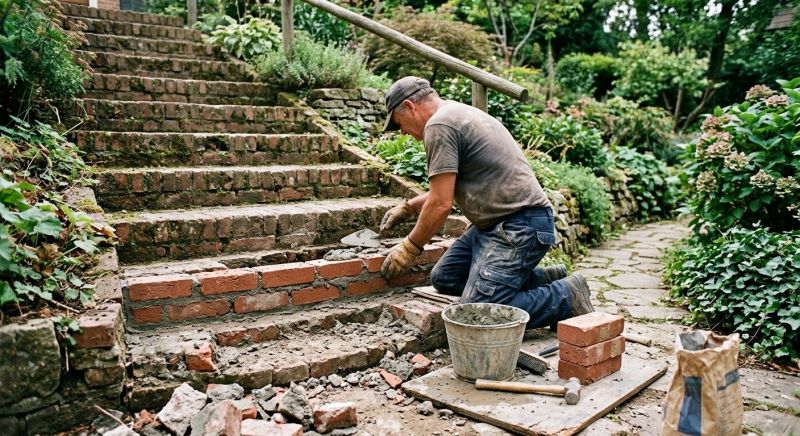 Brick Stairs Repair in Tewksbury, MA