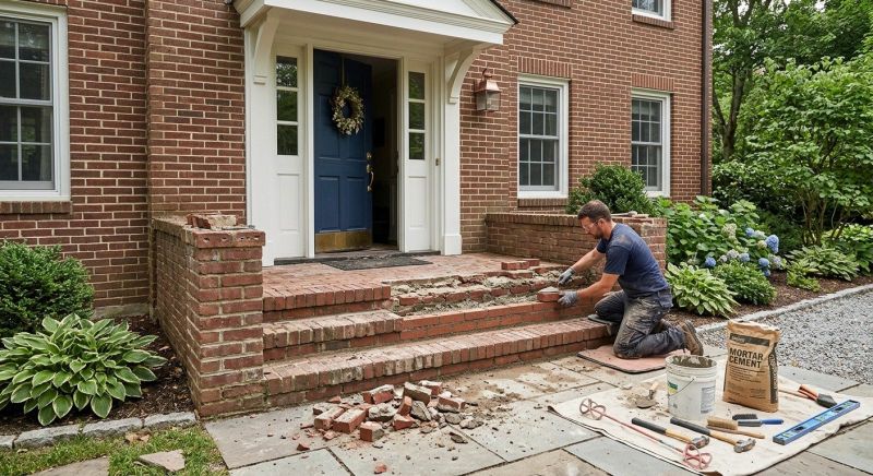 Brick Stoop Repair in Nashua, NH