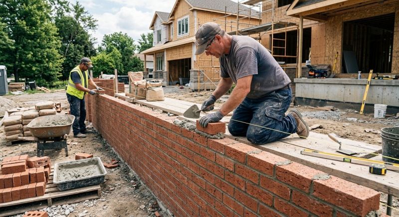 Brick Wall Installation in Derry, NH