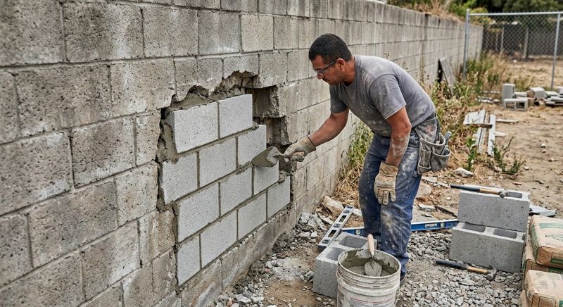 Concrete Block Repair in Londonderry, NH