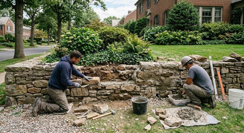 Retaining Wall Repair in Bedford, NH